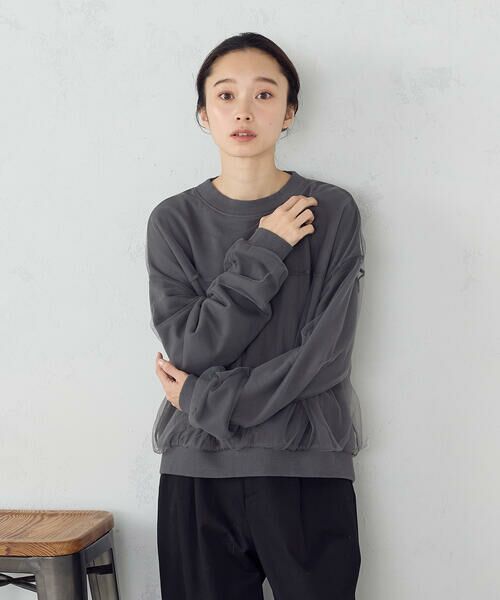 COMME CA ISM / コムサイズム スウェット | チュールスウェット | 詳細8