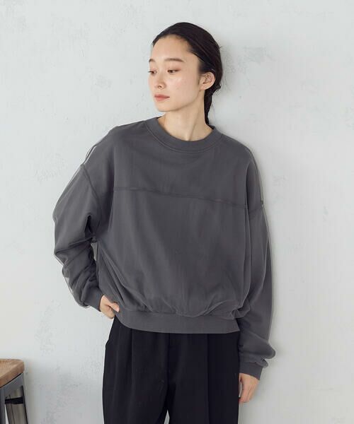 COMME CA ISM / コムサイズム スウェット | チュールスウェット(チャコール)