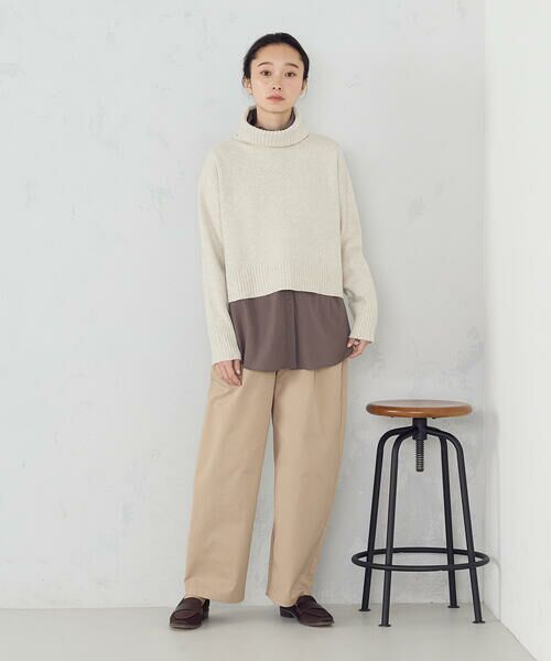 COMME CA ISM / コムサイズム ニット・セーター | 【ウォッシャブル】オフタートルニット | 詳細1