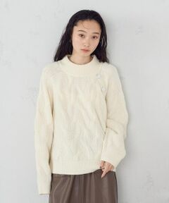 COMME CA ISM / コムサイズム ニット・セーター | ケーブル　ボタンニット