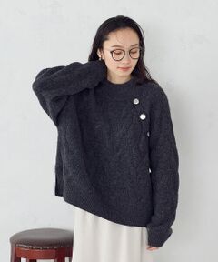 COMME CA ISM / コムサイズム ニット・セーター | ケーブル　ボタンニット