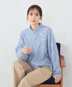 COMME CA ISM / コムサイズム ニット・セーター | ケーブル　ボタンニット