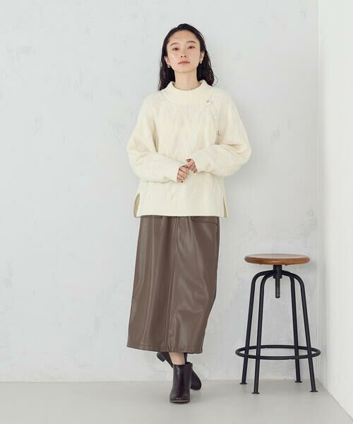 COMME CA ISM / コムサイズム ニット・セーター | ケーブル ボタンニット | 詳細1