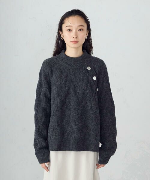 COMME CA ISM / コムサイズム ニット・セーター | ケーブル ボタンニット | 詳細11
