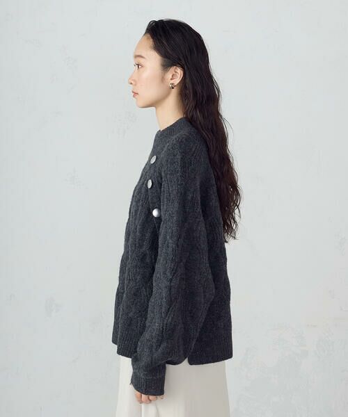 COMME CA ISM / コムサイズム ニット・セーター | ケーブル ボタンニット | 詳細12