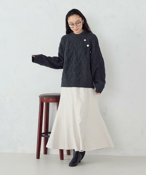 COMME CA ISM / コムサイズム ニット・セーター | ケーブル ボタンニット | 詳細7