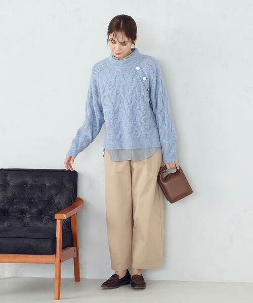 COMME CA ISM / コムサイズム ニット・セーター | ケーブル ボタンニット | 詳細20