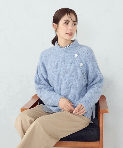 COMME CA ISM / コムサイズム ニット・セーター | ケーブル ボタンニット | 詳細24