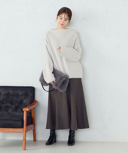 COMME CA ISM / コムサイズム ニット・セーター | ラメモールボートネックニット | 詳細1