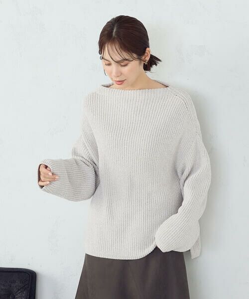 COMME CA ISM / コムサイズム ニット・セーター | ラメモールボートネックニット | 詳細3