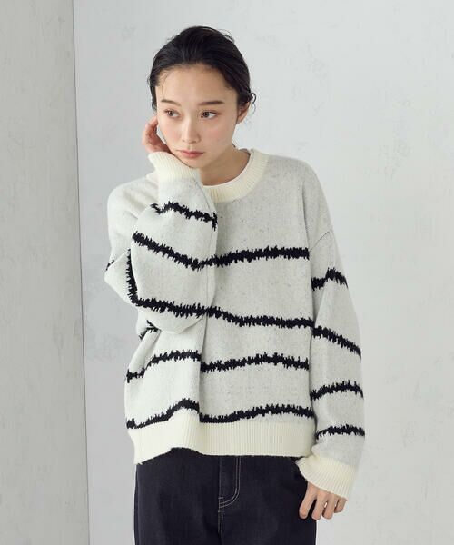 COMME CA ISM / コムサイズム ニット・セーター | 【ウォッシャブル】アート柄ニット | 詳細5