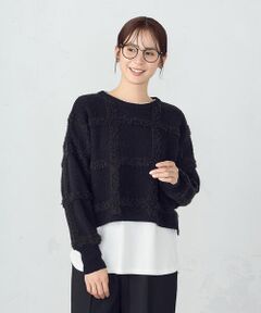 COMME CA ISM / コムサイズム ニット・セーター | チェックジャガードニット