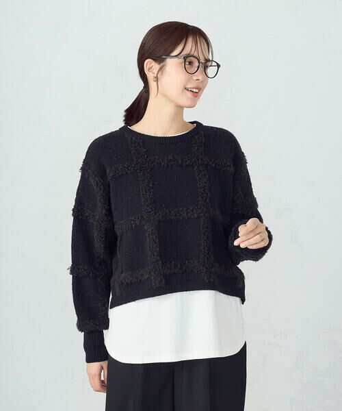 COMME CA ISM / コムサイズム ニット・セーター | チェックジャガードニット | 詳細16