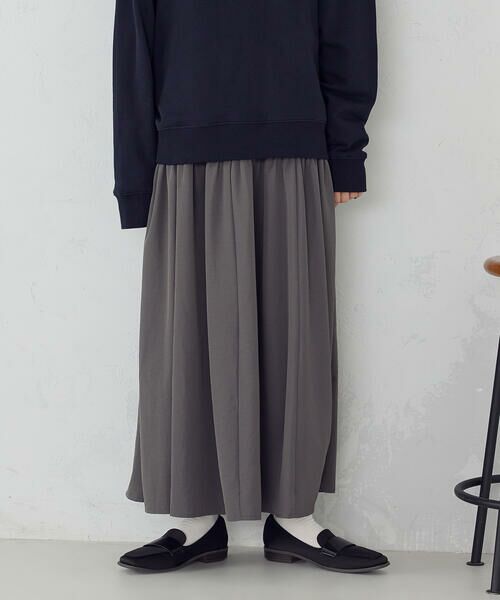 COMME CA ISM / コムサイズム ロング・マキシ丈スカート | 3WAY スカート(チャコール)