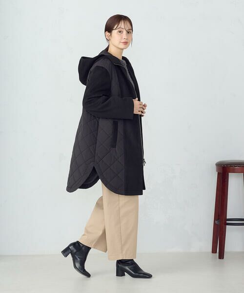 COMME CA ISM / コムサイズム その他アウター | コンビネーションキルトコート | 詳細6