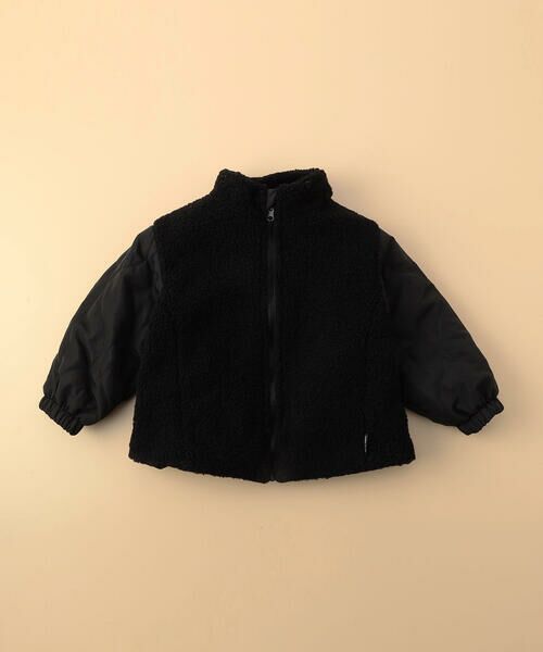 COMME CA ISM / コムサイズム ベビー・キッズグッズ | 【オンライン限定カラー:ブラック】リバーシブル キルト×ボア ブルゾン(ベビーサイズ) | 詳細1