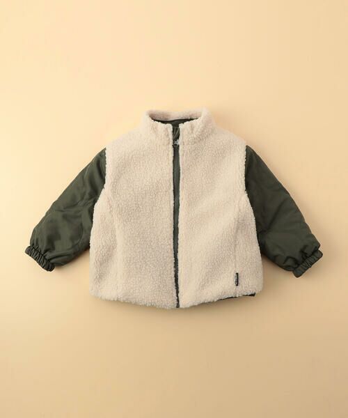 COMME CA ISM / コムサイズム ベビー・キッズグッズ | 【オンライン限定カラー:ブラック】リバーシブル キルト×ボア ブルゾン(ベビーサイズ) | 詳細7