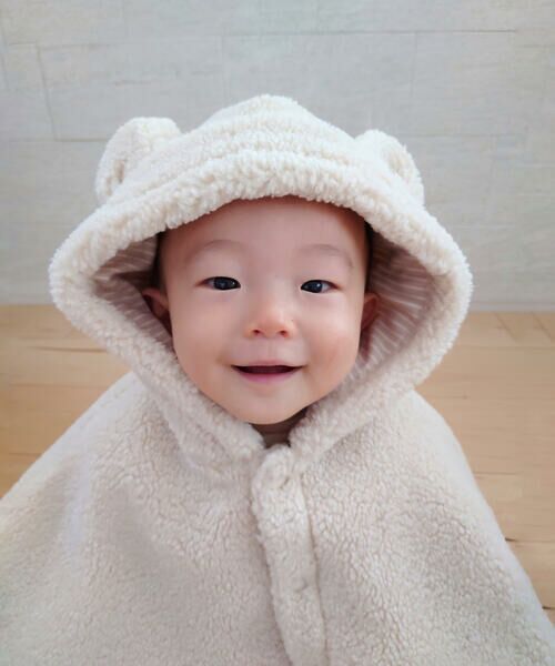 COMME CA ISM / コムサイズム ベビー・キッズグッズ | 【リバーシブル】クマ耳付き マント | 詳細1