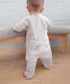 COMME CA ISM / コムサイズム ロンパース | クマ耳付き おしりパッチ ツーウェイオール