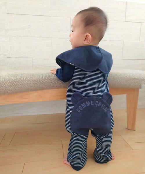 COMME CA ISM / コムサイズム スタイ・ビブ | 【リバーシブル】クマ耳付き スタイ | 詳細2