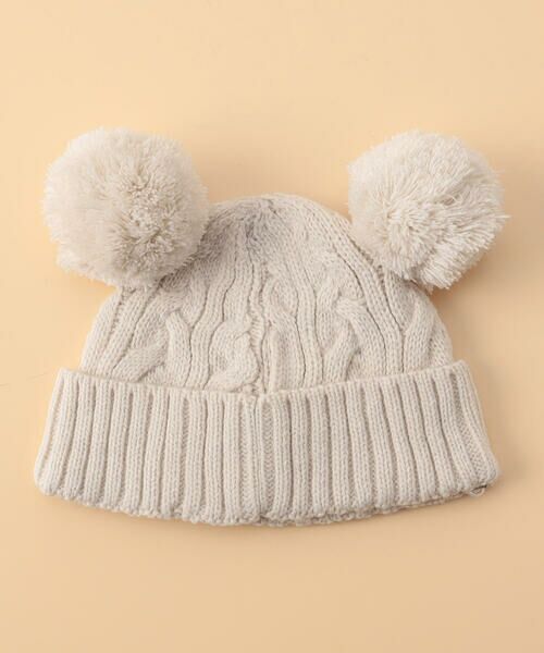 COMME CA ISM / コムサイズム ベビー・キッズグッズ | ぼんてん耳付き ニットキャップ | 詳細2