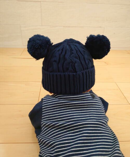COMME CA ISM / コムサイズム ベビー・キッズグッズ | ぼんてん耳付き ニットキャップ | 詳細7