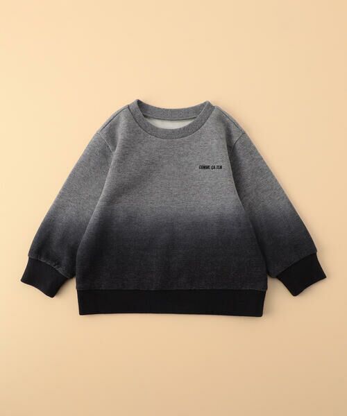 COMME CA ISM/コムサイズム グラデーション トレーナー(ベビーサイズ) ブラック 80〜90cm