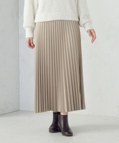 COMME CA ISM / コムサイズム ロング・マキシ丈スカート | 合成皮革プリーツスカート
