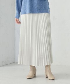 COMME CA ISM / コムサイズム ロング・マキシ丈スカート | 合成皮革プリーツスカート