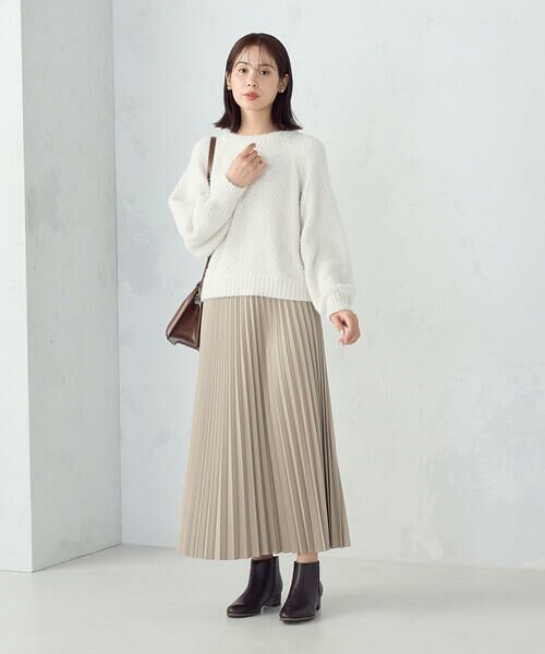 COMME CA ISM / コムサイズム ロング・マキシ丈スカート | 合成皮革プリーツスカート | 詳細12