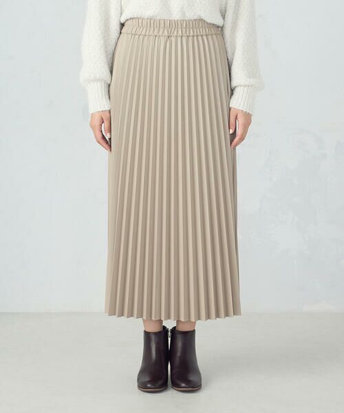 COMME CA ISM / コムサイズム ロング・マキシ丈スカート | 合成皮革プリーツスカート | 詳細15