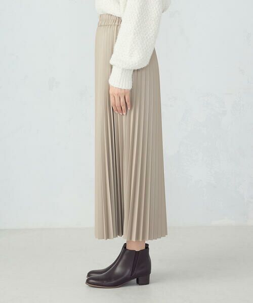 COMME CA ISM / コムサイズム ロング・マキシ丈スカート | 合成皮革プリーツスカート | 詳細16