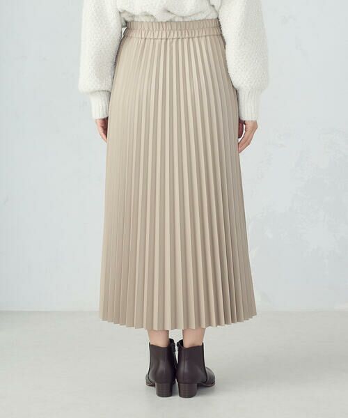 COMME CA ISM / コムサイズム ロング・マキシ丈スカート | 合成皮革プリーツスカート | 詳細17