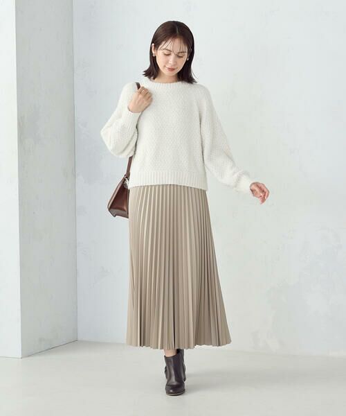 COMME CA ISM / コムサイズム ロング・マキシ丈スカート | 合成皮革プリーツスカート | 詳細11