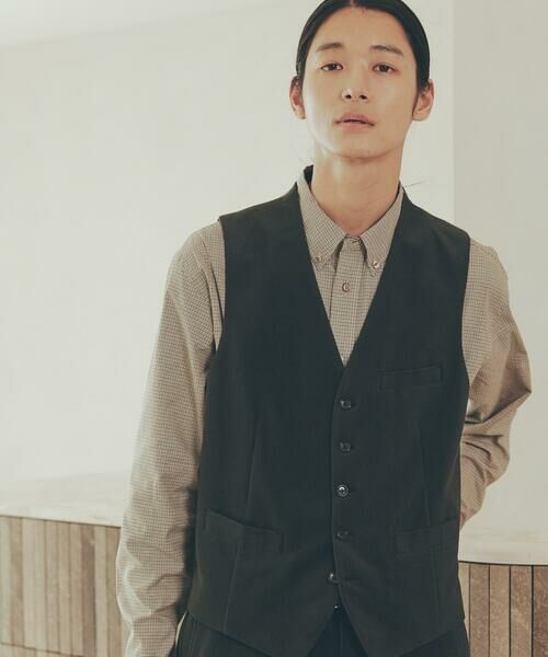 COMME CA ISM / コムサイズム セットアップ | 【セットアップ対応】トリコットコーデュロイ ベスト(チャコール)