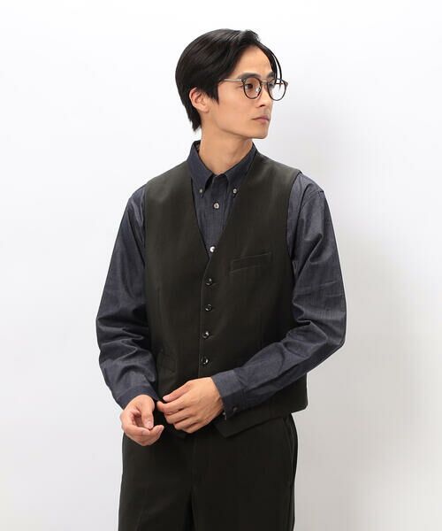 COMME CA ISM/コムサイズム 【セットアップ対応】トリコットコーデュロイ ベスト カーキ M COMME CA ISM/コムサイズム 【セットアップ対応】トリコットコーデュロイ ベスト カーキ M