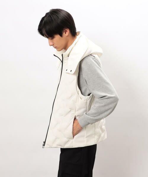 COMME CA ISM / コムサイズム ダウンジャケット・ベスト | シームレス  ダウン フードベスト | 詳細4