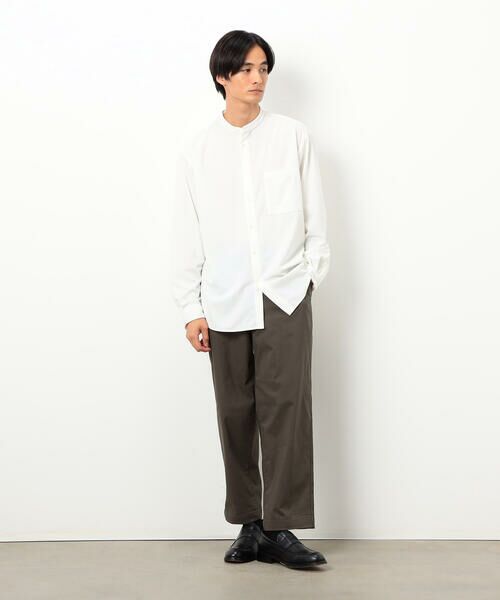 COMME CA ISM / コムサイズム シャツ・ブラウス | トリコットコーデュロイ バンドカラー シャツ | 詳細2