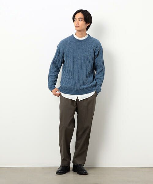 COMME CA ISM / コムサイズム シャツ・ブラウス | トリコットコーデュロイ バンドカラー シャツ | 詳細3