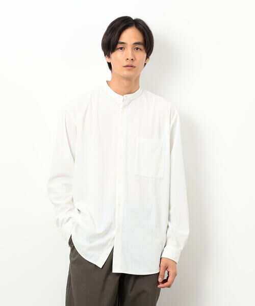 COMME CA ISM / コムサイズム シャツ・ブラウス | トリコットコーデュロイ バンドカラー シャツ | 詳細4