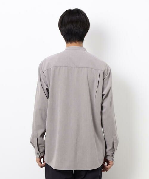 COMME CA ISM / コムサイズム シャツ・ブラウス | トリコットコーデュロイ バンドカラー シャツ | 詳細15