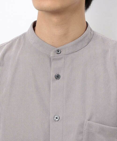 COMME CA ISM / コムサイズム シャツ・ブラウス | トリコットコーデュロイ バンドカラー シャツ | 詳細16
