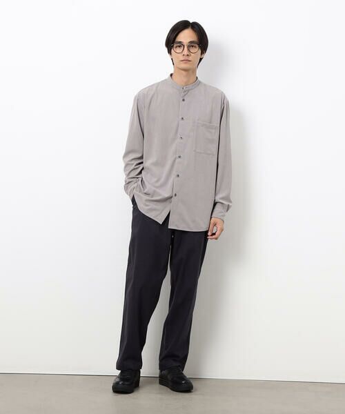 COMME CA ISM / コムサイズム シャツ・ブラウス | トリコットコーデュロイ バンドカラー シャツ | 詳細7