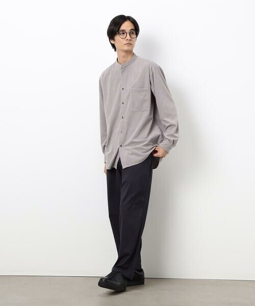 COMME CA ISM / コムサイズム シャツ・ブラウス | トリコットコーデュロイ バンドカラー シャツ | 詳細8