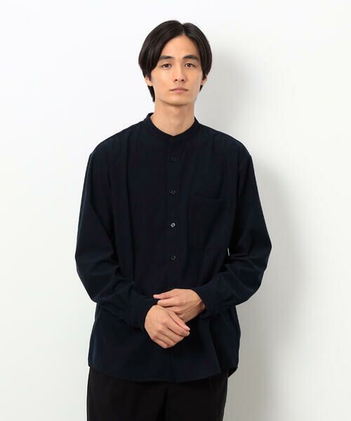 COMME CA ISM / コムサイズム シャツ・ブラウス | トリコットコーデュロイ バンドカラー シャツ | 詳細22