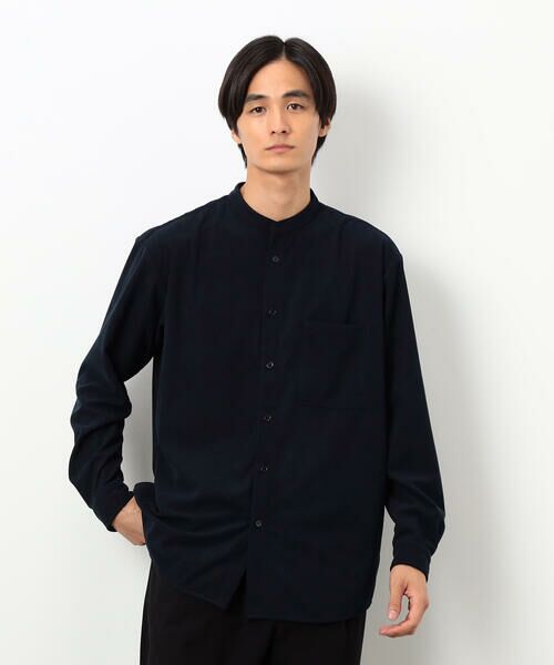 COMME CA ISM / コムサイズム シャツ・ブラウス | トリコットコーデュロイ バンドカラー シャツ | 詳細23