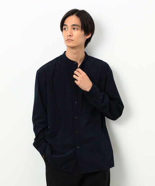 COMME CA ISM / コムサイズム シャツ・ブラウス | トリコットコーデュロイ バンドカラー シャツ | 詳細24