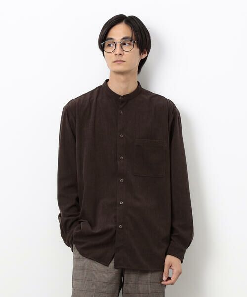 COMME CA ISM / コムサイズム シャツ・ブラウス | トリコットコーデュロイ バンドカラー シャツ | 詳細28
