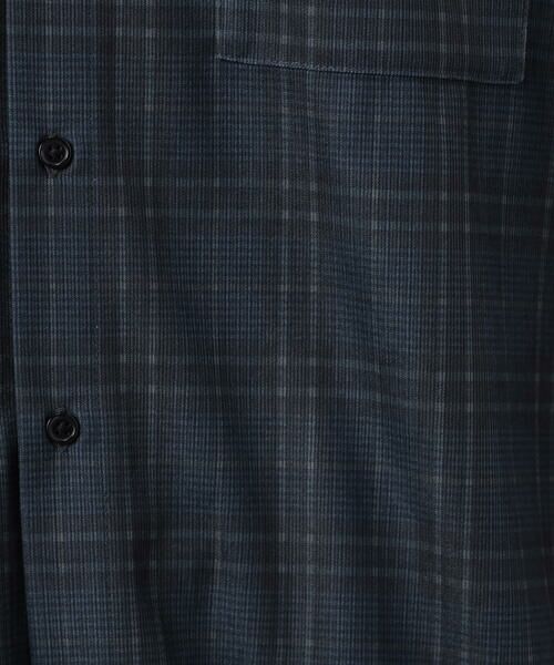 COMME CA ISM / コムサイズム シャツ・ブラウス | トリコットコーデュロイチェックプリント  ショートポイントカラー シャツ | 詳細6