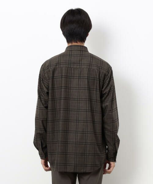 COMME CA ISM / コムサイズム シャツ・ブラウス | トリコットコーデュロイチェックプリント  ショートポイントカラー シャツ | 詳細13